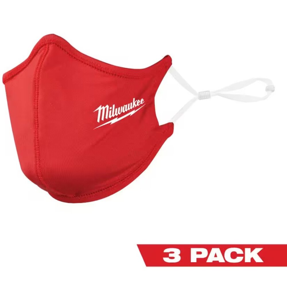 Milwaukee 2-Layer Reusable Face Mask 3 Pack